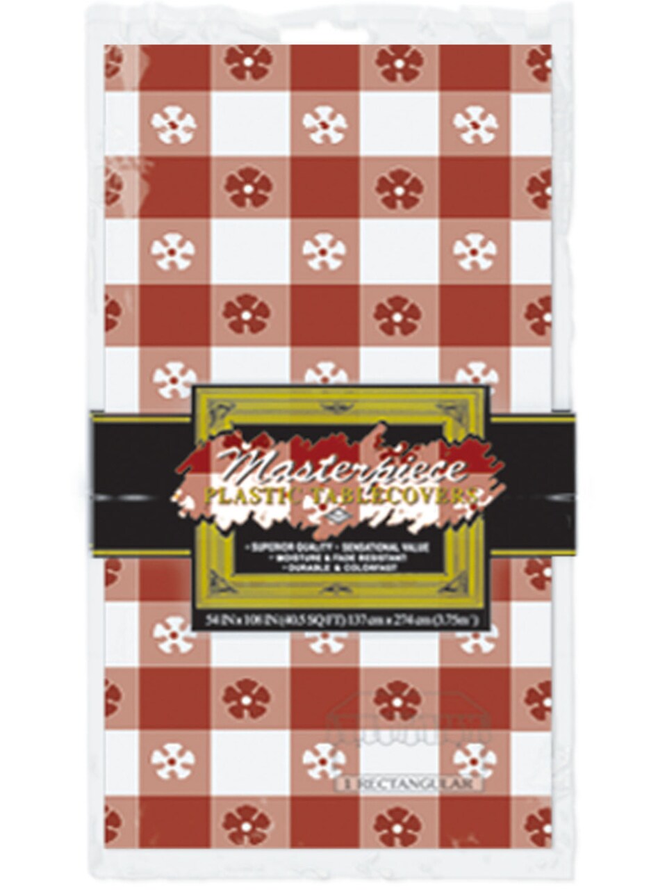 Red Gingham Classic Checkered Picnic Table Cover Party Decoration